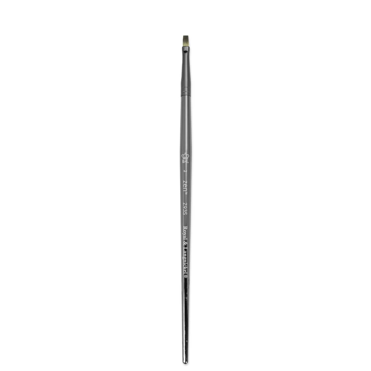 12 Pack: Zen™ Series 93 Short Handle Flat Shader Brush